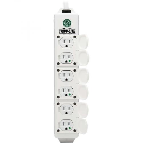Tripp Lite By Eaton Safe IT UL 2930 Medical Grade Power Strip For Patient Care Vicinity, 6 Hospital Grade Outlets, Safety Covers, Antimicrobial, 15 Ft. Cord, Dual Ground Alternate-Image2/500