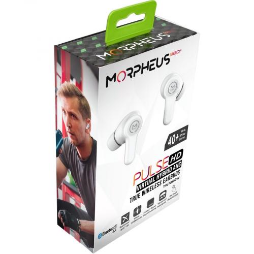 Morpheus 360 Pulse HD Hybrid ANC Bluetooth Earbuds | Wireless In Ear Headphones | 4 Microphones| 40H Playtime | Teams | Zoom | Work | Play | Workout | Gym | Running | Sweatproof | Waterproof | TW7800W Alternate-Image2/500