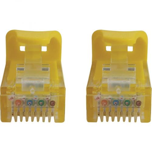 Eaton Tripp Lite Series Cat6a 10G Snagless Molded UTP Ethernet Cable (RJ45 M/M), PoE, Yellow, 1 Ft. (0.3 M) Alternate-Image2/500