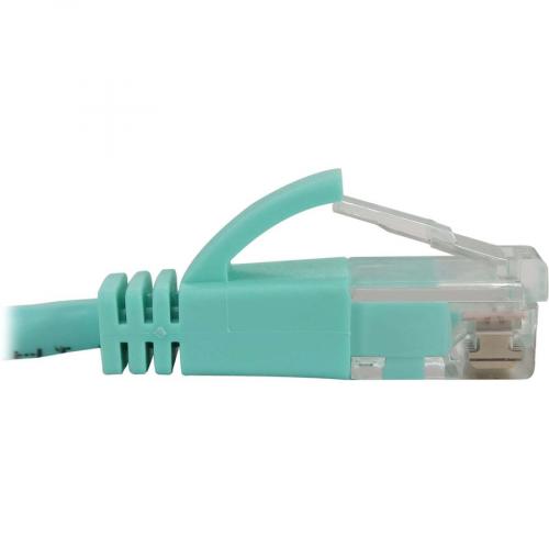 Eaton Tripp Lite Series Cat6a 10G Snagless Molded Slim UTP Ethernet Cable (RJ45 M/M), PoE, Aqua, 6 Ft. (1.8 M) Alternate-Image2/500