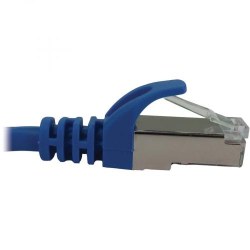 Eaton Tripp Lite Series Cat6a 10G Snagless Shielded Slim STP Ethernet Cable (RJ45 M/M), PoE, Blue, 3 Ft. (0.9 M) Alternate-Image2/500