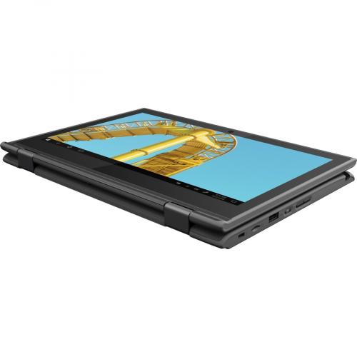 Lenovo 300e Windows 2nd Gen 81M9007WUS 11.6" Touchscreen Convertible 2 In 1 Notebook   HD   1366 X 768   Intel Celeron N4120 Quad Core (4 Core) 1.10 GHz   4 GB Total RAM   4 GB On Board Memory   128 GB SSD   Black Alternate-Image2/500