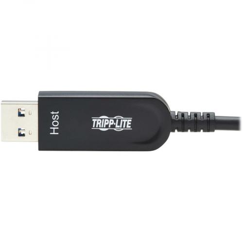 Tripp Lite By Eaton USB A To USB C AOC Cable (M/M)   USB 3.2 Gen 2 (10Gbps) Plenum Rated Fiber Active Optical   Data Only, Black, 20 M (66 Ft.) Alternate-Image2/500