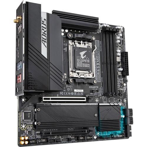 Gigabyte B650M Aorus Elite Gaming Desktop Motherboard   AMD B650 Chipset   Socket AM5   Micro ATX Alternate-Image2/500