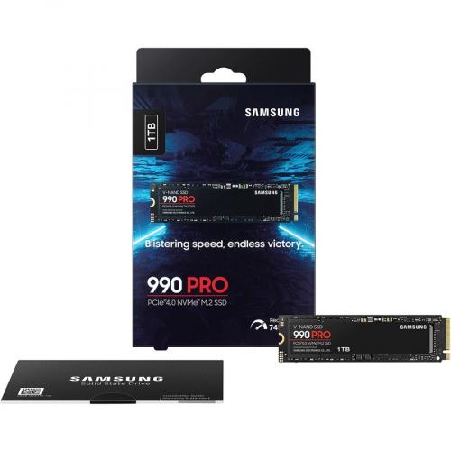 Samsung 990 PRO 1 TB Solid State Drive   M.2 2280 Internal   PCI Express NVMe (PCI Express NVMe 4.0 X4) Alternate-Image2/500