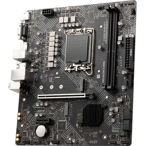MSI H610M G DDR4 Gaming Desktop Motherboard   Intel H610 Chipset   Socket LGA 1700 Alternate-Image2/500