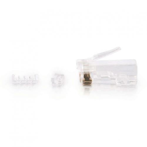 C2G RJ45 Cat5E Modular (with Load Bar) Plug For Round Solid/Stranded Cable   100pk Alternate-Image2/500