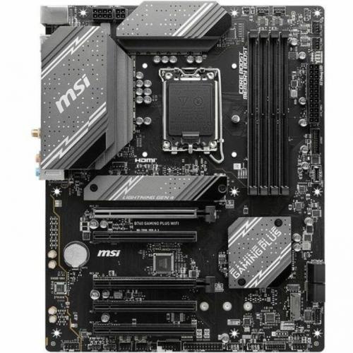 MSI B760 GAMING PLUS WIFI Gaming Desktop Motherboard   Intel B760 Chipset   Socket LGA 1700   ATX Alternate-Image2/500