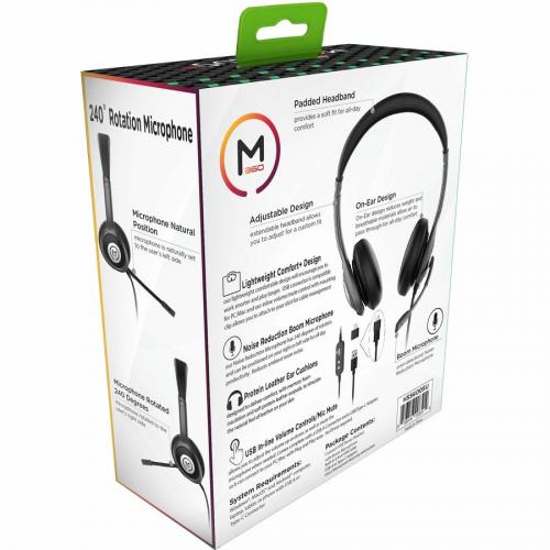 Morpheus 360 Connect USB Stereo UC Headset With Boom Microphone   Noise Reduction Mic   Eco Leather Ear Cushions   Inline Volume Controls   HS5600SU Alternate-Image2/500