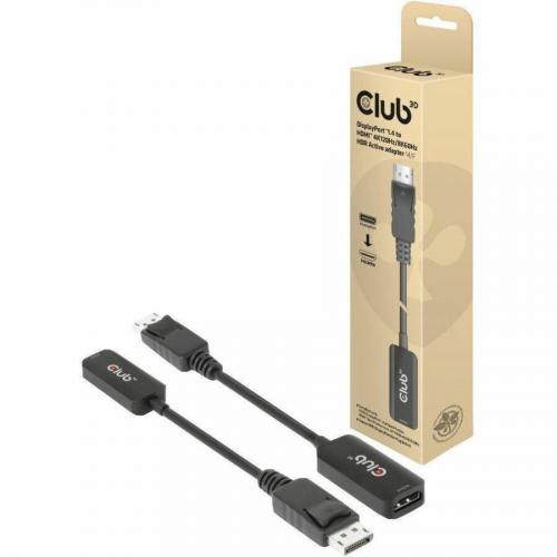 Club 3D DisplayPort1.4 To HDMI 4K120Hz/8K60Hz HDR Active Adapter M/F Alternate-Image2/500