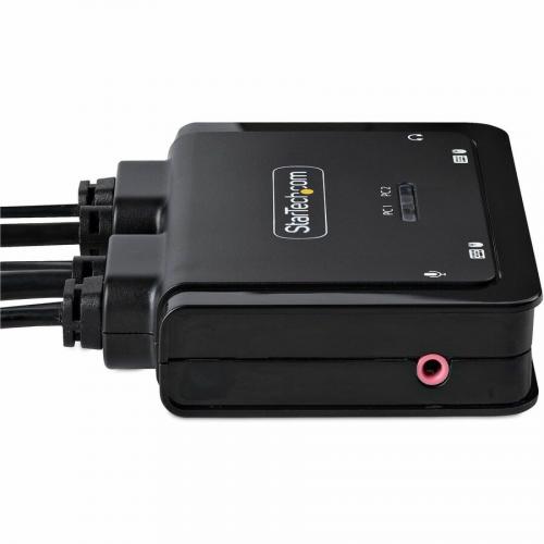 StarTech.com 2 Port Hybrid USB C HDMI Cable KVM Switch, 4K 60Hz, Compact KVM With 6ft/1.8m USB A & 4ft/1.2m USB C Integrated Cables Alternate-Image2/500