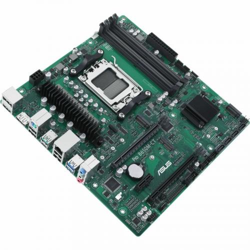 Asus Pro Pro B650M CT CSM Desktop Motherboard   AMD B650 Chipset   Socket AM5   Micro ATX Alternate-Image2/500