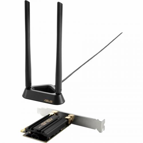 Asus PCE AXE59BT IEEE 802.11 A/b/g/n/ac/ax Bluetooth 5.2 Tri Band Wi Fi/Bluetooth Combo Adapter For Desktop Computer Alternate-Image2/500