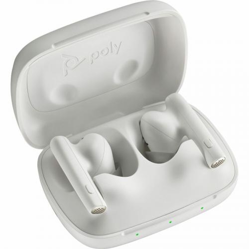Poly Voyager Free 60 UC M White Sand Earbuds+ BT700 USB A Adapter + Basic Charge Case Alternate-Image2/500