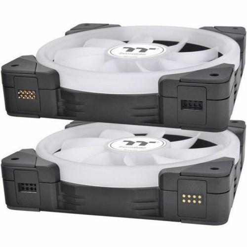 Thermaltake SWAFAN EX 14 ARGB PC Cooling Fan, 3 Fan Pcak, 500~2000 RPM, Magnetic Connection, Reversable Blades, Sync With MB RGB Software, CL F168 PL14SW A, Black Alternate-Image2/500
