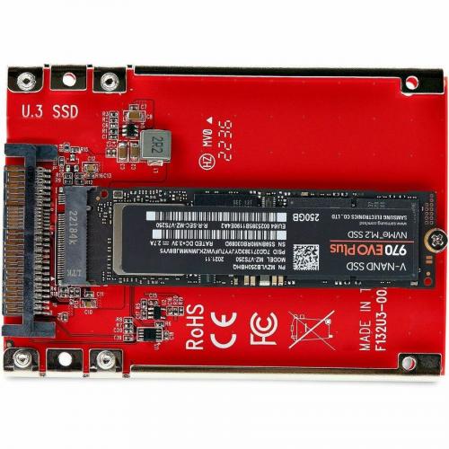 StarTech.com M.2 To U.3 Adapter, For M.2 NVMe SSDs, PCIe M.2 Drive To 2.5inch U.3 (SFF TA 1001) Host Adapter/Converter, TAA Compliant Alternate-Image2/500