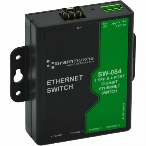 Brainboxes 1 SFP & 4 Port Gigabit Ethernet Switch Alternate-Image2/500