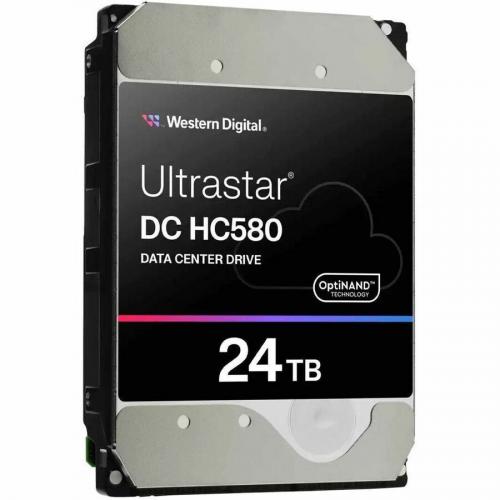 WD Ultrastar DC HC580 WUH722424ALE6L4 24 TB Hard Drive   3.5" Internal   SATA (SATA/600)   Conventional Magnetic Recording (CMR) Method Alternate-Image2/500