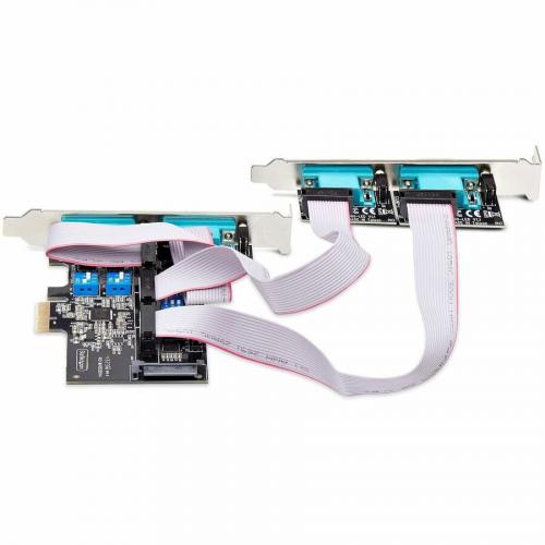 StarTech.com 4 Port Serial PCIe Card, Quad Port RS232/RS422/RS485 Card, 16C1050 UART, ESD Protection, Windows/Linux, TAA Compliant Alternate-Image2/500