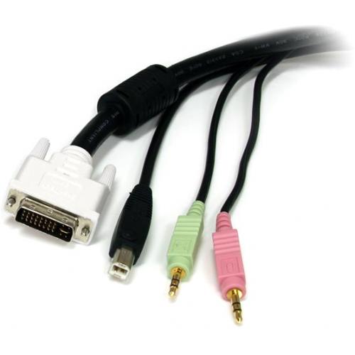 StarTech.com 4 In 1 USB DVI KVM Cable With Audio And Microphone Alternate-Image2/500