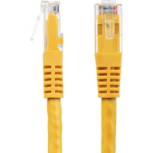 StarTech.com 25ft CAT6 Ethernet Cable   Yellow Molded Gigabit   100W PoE UTP 650MHz   Category 6 Patch Cord UL Certified Wiring/TIA Alternate-Image2/500