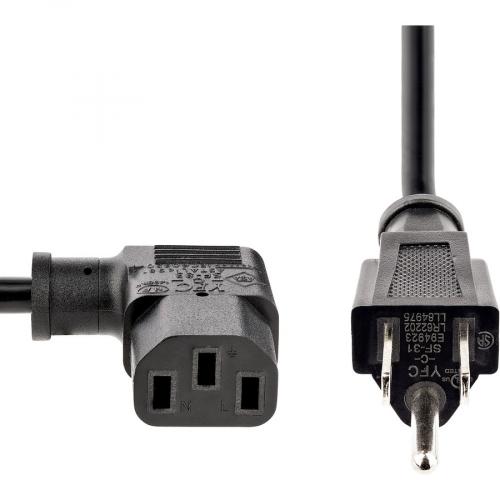 StarTech.com 10ft (3m) Computer Power Cord, NEMA 5 15P To Right Angle C13, 10A 125V, 18AWG, Replacement AC Power Cord, Monitor Power Cable Alternate-Image3/500