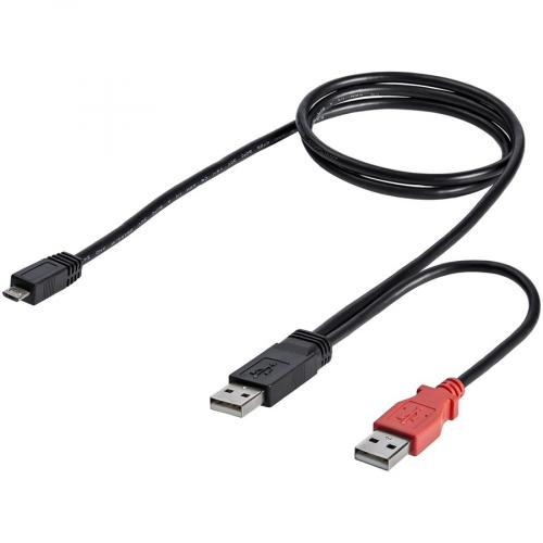 StarTech.com 3 Ft USB Y Cable For External Hard Drive   Dual USB A To Micro B Alternate-Image3/500