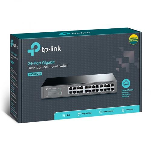 TP LINK TL SG1024D   24 Port Gigabit Ethernet Unmanaged Switch Alternate-Image3/500