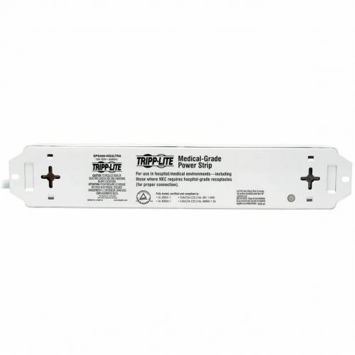 Tripp Lite By Eaton Safe IT UL 60601 1 Medical Grade Surge Protector For Patient Care Vicinity, 4x Hospital Grade Outlets, 15 Ft. Cord, Antimicrobial Protection Alternate-Image3/500