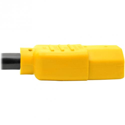 Eaton Tripp Lite Series Heavy Duty PDU Power Cord, C13 To C14   15A, 250V, 14 AWG, 6 Ft. (1.83 M), Yellow Plugs Alternate-Image3/500