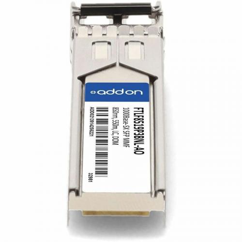 AddOn Finisar FTLF8519P3BNL Compatible TAA Compliant 1000Base SX SFP Transceiver (MMF, 850nm, 550m, LC, DOM) Alternate Image3/500