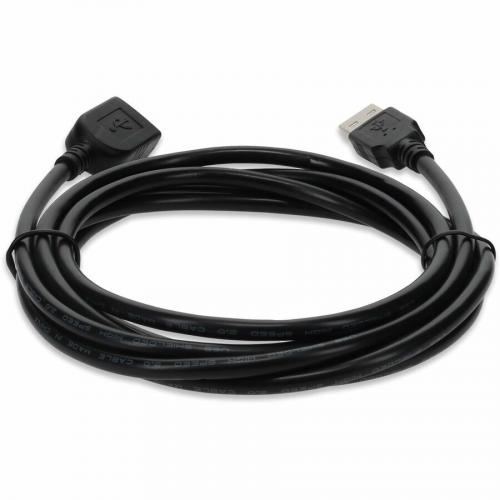 AddOn 6ft USB 2.0 (A) Male To Female Black Cable Alternate-Image3/500