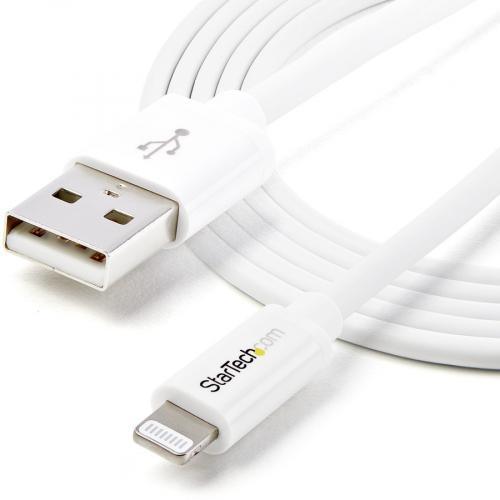 StarTech.com 2m (6ft) Long White Apple?&reg; 8 Pin Lightning Connector To USB Cable For IPhone / IPod / IPad Alternate-Image3/500