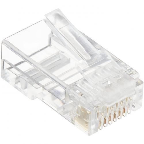 50PK RJ45 Plugs Round Solid Stranded Conducter 4 Pair Cat5e Cable Alternate-Image3/500