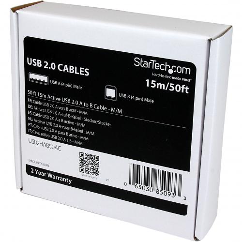StarTech.com 15m / 50 Ft Active USB 2.0 A To B Cable   M/M Alternate-Image3/500