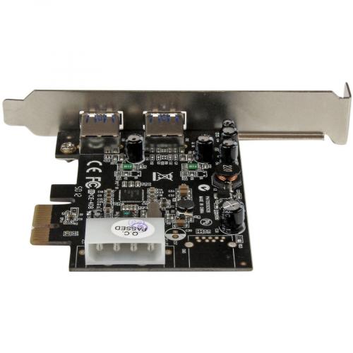 StarTech.com 2 Port PCI Express (PCIe) SuperSpeed USB 3.0 Card Adapter With UASP   5Gbps   LP4 Power Alternate-Image3/500