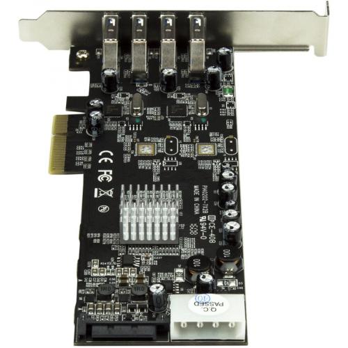 StarTech.com 4 Port PCI Express (PCIe) SuperSpeed USB 3.0 Card Adapter W/ 2 Dedicated 5Gbps Channels   UASP   SATA / LP4 Power Alternate-Image3/500