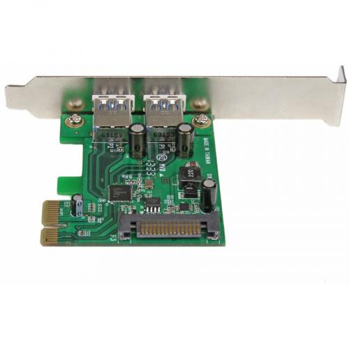 StarTech.com 2 Port PCI Express (PCIe) SuperSpeed USB 3.0 Card Adapter With UASP   SATA Power   5Gbps Alternate-Image3/500