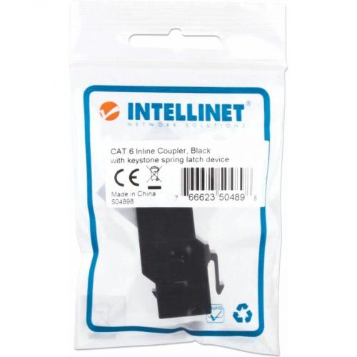 Intellinet Network Solutions Cat6 RJ45 Inline Coupler, Keystone Type, UTP, Black Alternate-Image3/500
