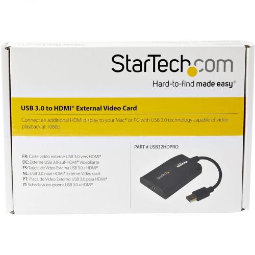 StarTech.com USB 3.0 To HDMI Adapter, DisplayLink Certified, 1920x1200, USB A To HDMI Display Adapter, External Graphics Card For Mac/PC Alternate-Image3/500