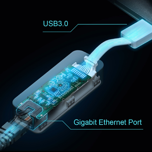 TP Link UE300   Foldable USB 3.0 To 10/100/1000 Gigabit Ethernet LAN Network Adapter Alternate-Image3/500