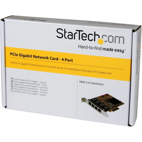 StarTech.com 4 Port PCI Express Gigabit Network Adapter Card   Quad Port PCIe Gigabit NIC Alternate-Image3/500