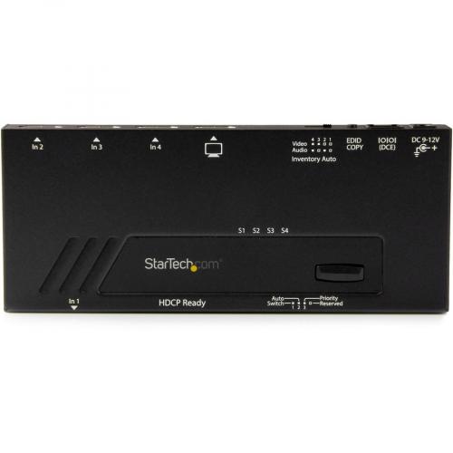 StarTech.com 4 Port HDMI Automatic Video Switch   4K 2x1 HDMI Switch With Fast Switching, Auto Sensing And Serial Control Alternate-Image3/500