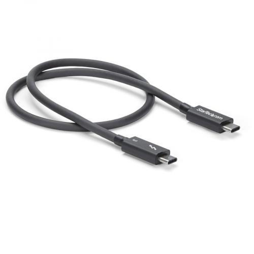 StarTech.com 50cm (1.6ft) Thunderbolt 3 Cable, 40Gbps, 100W PD, 4K/5K Video, Thunderbolt Certified, Compatible W/ TB4/USB 3.2/DisplayPort Alternate-Image3/500