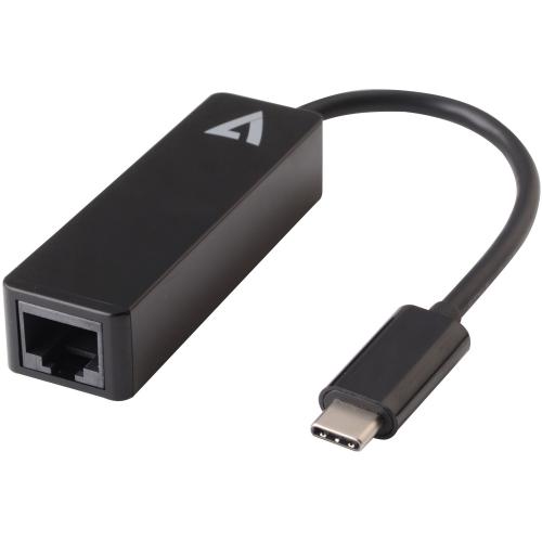 V7 Black USB Video Adapter USB C Male To RJ45 Male Alternate-Image3/500