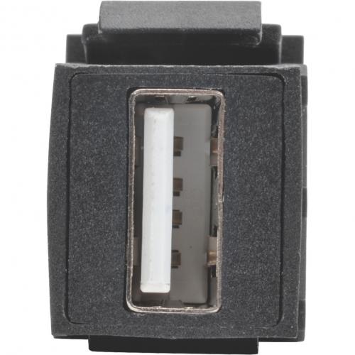 Tripp Lite By Eaton USB 2.0 All In One Keystone/Panel Mount Coupler (F/F), Black Alternate-Image3/500