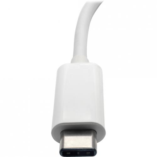 Tripp Lite By Eaton 3 Port USB 3.x (5Gbps) Hub With LAN Port, USB C To 3x USB A Ports And Gigabit Ethernet, White Alternate-Image3/500