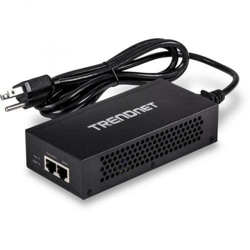 TRENDnet Gigabit Ultra PoE+ Injector, Supplies PoE (15.4W), PoE+(30W) Or Ultra PoE(60W), Network A PoE Device Up To 100m(328 Ft), Supports IEEE 802.3af,802.at,Ultra PoE, Plug & Play, Black, TPE 117GI Alternate-Image3/500