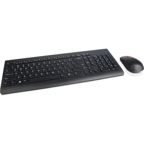 Lenovo Essential Wireless Keyboard And Mouse Combo   US English   USB Wireless RF   Full Size Ambidextrous Mouse   Optical Sensor With 1200 DPI   Scroll Wheel Alternate-Image3/500