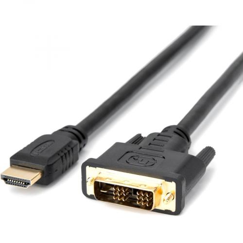 Rocstor Premium HDMI To DVI D Cable   M/M   10 Ft   1 X DVI D Male   1 X Male HDMI   Gold Plated Contacts   Black Alternate-Image3/500
